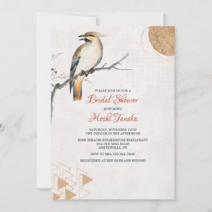Invitation d'oiseau sur branche Douche nuptiale