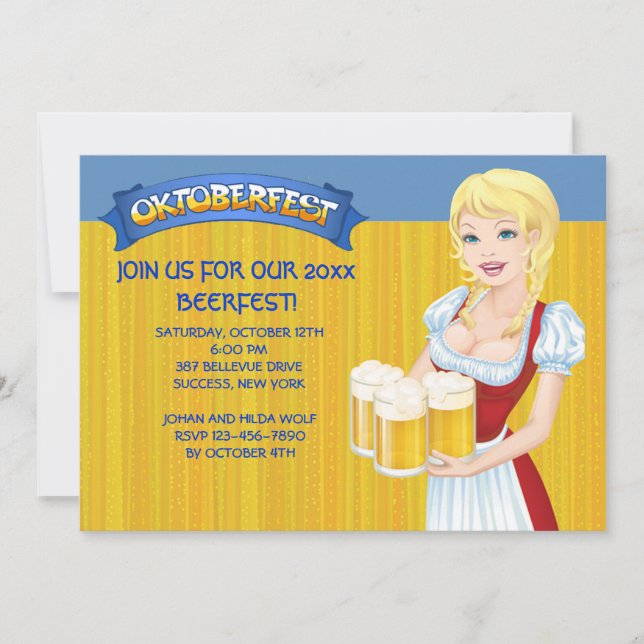Invitation d'Oktoberfest Beerfest (Devant)