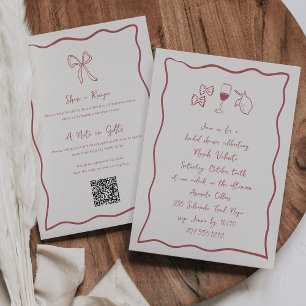 Invitation Dolce Vita All in One Fête des mariées manuscrite