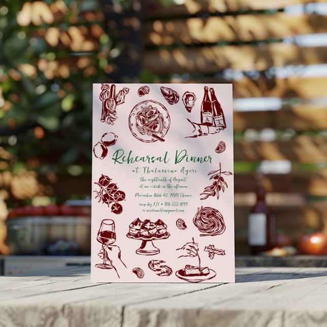 Invitation Dolce Vita | Dîner de répétition italien Invitatio (Créateur téléchargé)