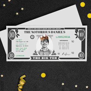 Invitation Dollar Bill, célèbre Hip hop Rap, Fake Money