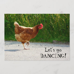Invitation Dollar du poulet - Allons danser !
