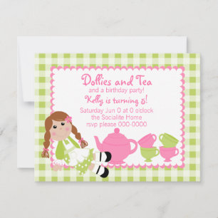 Invitation Dollies Tea Party