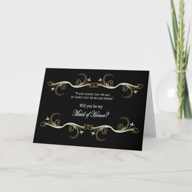 Invitation Domestique de demande d'honneur - meilleur ami (Devant)