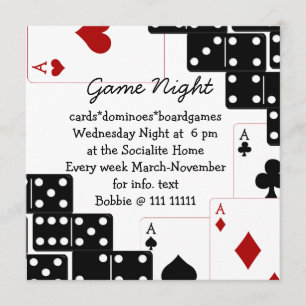 Invitation Domino Aces