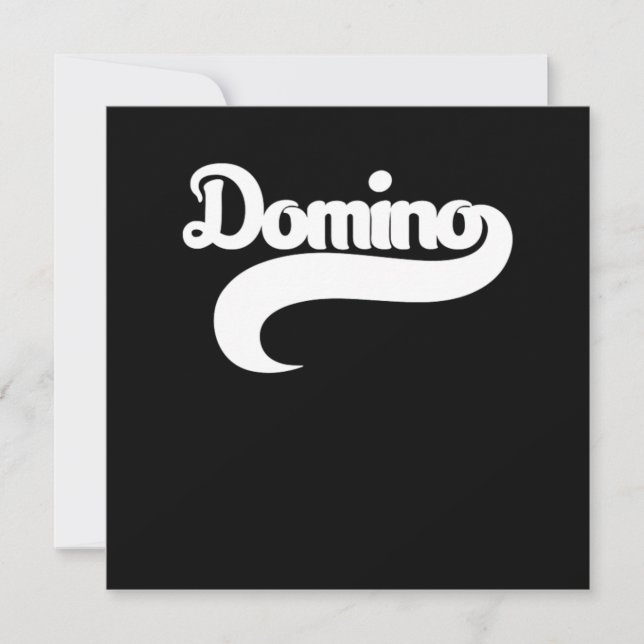 Invitation Domino Player Dominoes Tiles Puzzler (Devant)
