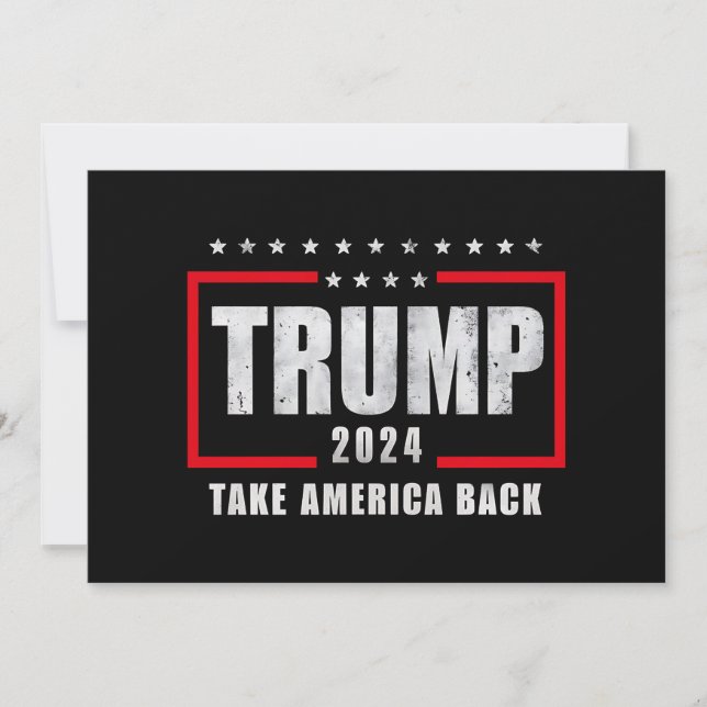 Invitation Donald Trump 2024 redonne l'élection américaine (Devant)