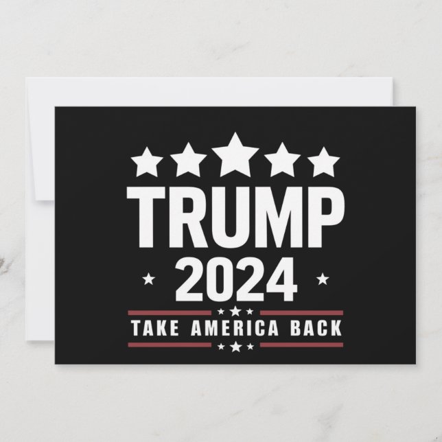 Invitation Donald Trump 2024 redonne l'élection américaine (Devant)
