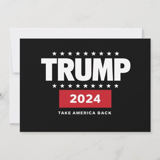 Invitation Donald Trump 2024 redonne l'élection américaine (Devant)
