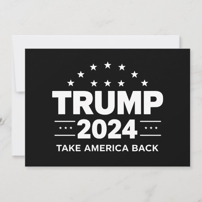 Invitation Donald Trump 2024 redonne l'élection américaine (Devant)