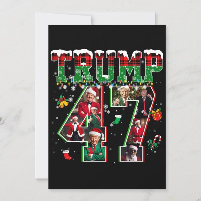 Invitation Donald Trump 47e président 2024 Noël Père Noël (Devant)