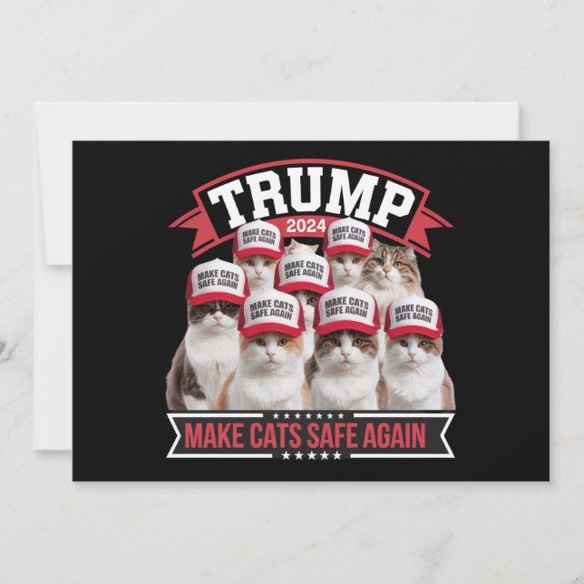 Invitation Donald Trump sécurise à nouveau les chats lors du  (Devant)