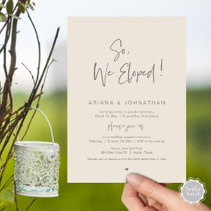 Invitation Donc, Nous Avons Été, Le Dîner Moderne Mariage Elo