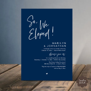 Invitation Donc, Nous Avons Été, Le Dîner Moderne Mariage Elo