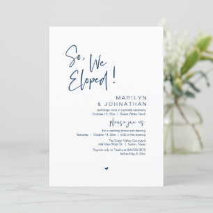Invitation Donc, Nous Avons Été, Le Dîner Moderne Mariage Elo