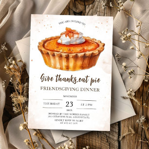 Invitation Donner des remerciements Manger une tarte Soirée