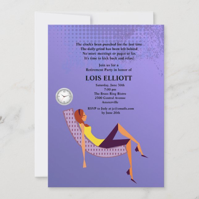 Invitation Donnez un coup de pied votre partie de retraite (Devant)