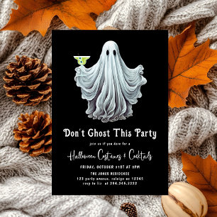 Invitation Dont Ghost Cette fête Fête d'Halloween adulte
