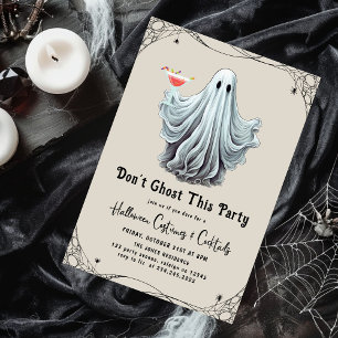 Invitation Dont Ghost Cette fête Fête d'Halloween adulte