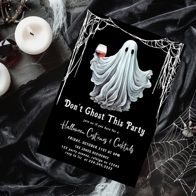 Invitation Dont Ghost Cette fête Halloween adulte (Créateur téléchargé)
