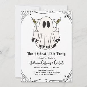 Invitation Dont Ghost Cette Partie Martini Halloween