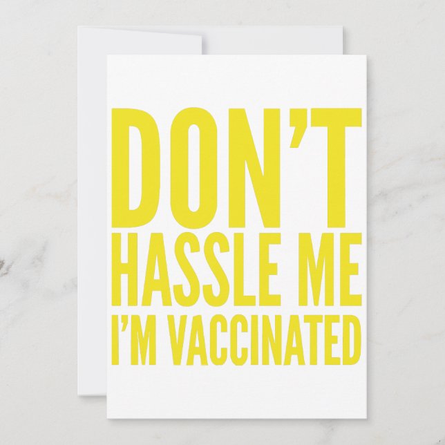 INVITATION DON'T HASSLE ME I'M VACCINATED  (Devant)