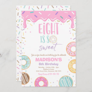 Invitation Donut 8 Anniversaire : Huit est si doux