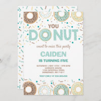 Donut Birthday Invitation, tu ne veux pas manquer