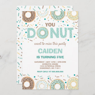 Invitation Donut Birthday Invitation, tu ne veux pas manquer