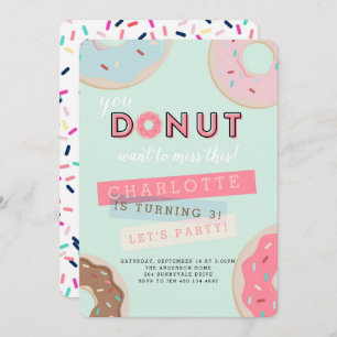 Invitation Donut Birthday - Ne Manquez Pas Cette F