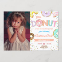 Donut Sprinkle Girl Birthday avec photo