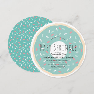 Invitation Donut Vert Virtual Baby Sprinkler Douche