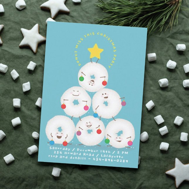 Invitation Donuts au Sucre Glacé Arbre de Noël Fête (Créateur téléchargé)