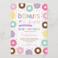 Donuts & Diaports | Baby shower Rainbow Doughnut