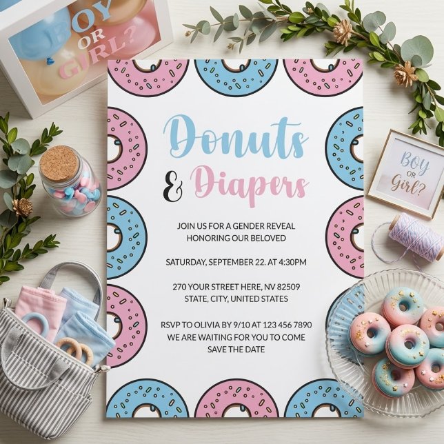 Invitation Donuts et Couches Révélation du Sexe (Créateur téléchargé)