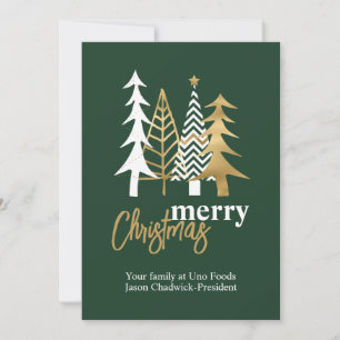 Invitation Doodle Art Trees Green Company Christmas