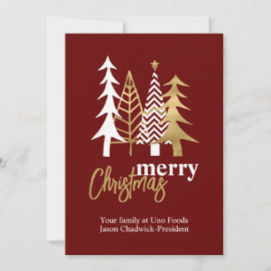 Invitation Doodle Art Trees Red Company Christmas