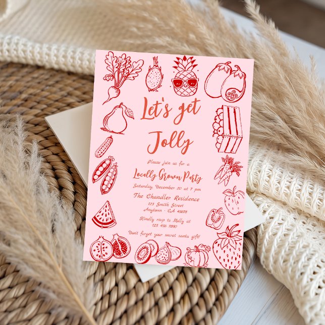 Invitation doodle Baby shower du marché agricole local (Créateur téléchargé)