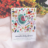 Doodle Bird Spring Baby Girl Baby shower