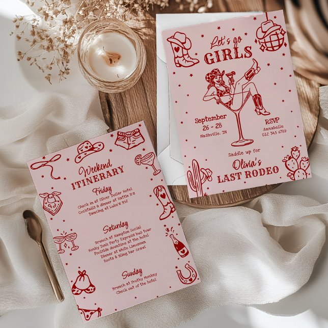 Invitation Doodle d'itinéraire pour le week-end de dernière v (Créateur téléchargé)