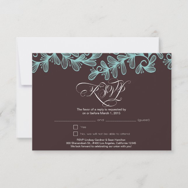 Invitation Doodle Feuille (Devant)