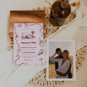 Invitation Doodle lunaire   Parti d'engagement italien