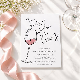 Invitation Doodle Vino Before Vows Enterrement de Vie de Jeun