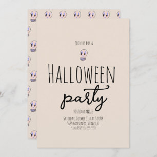 Invitation Doodle Vintage Halloween Hull