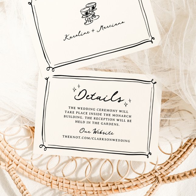 Invitation Doodles à main fantaisie (Créateur téléchargé)