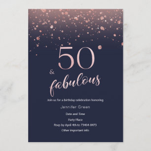 Invitation d'or 50e anniversaire du Rose de la Mar