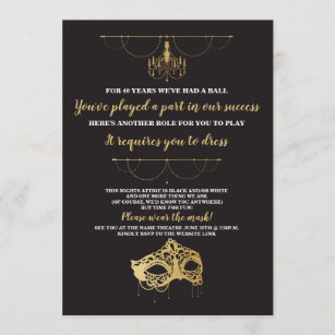 Invitations Faire Part Cartes Anniversaire 40 Ans Zazzle