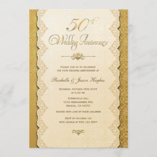Invitation d'or du 50e anniversaire