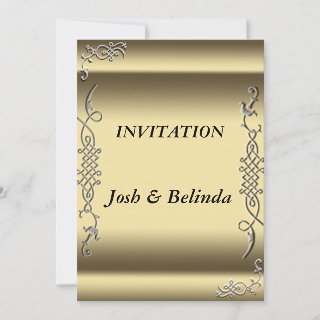 Invitation d'or Invitation de mariage (Devant)