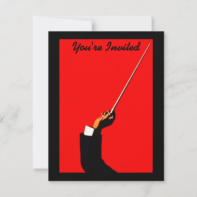 INVITATION D'ORCHESTRE CONDUCTEUR DE BANDE (Devant)